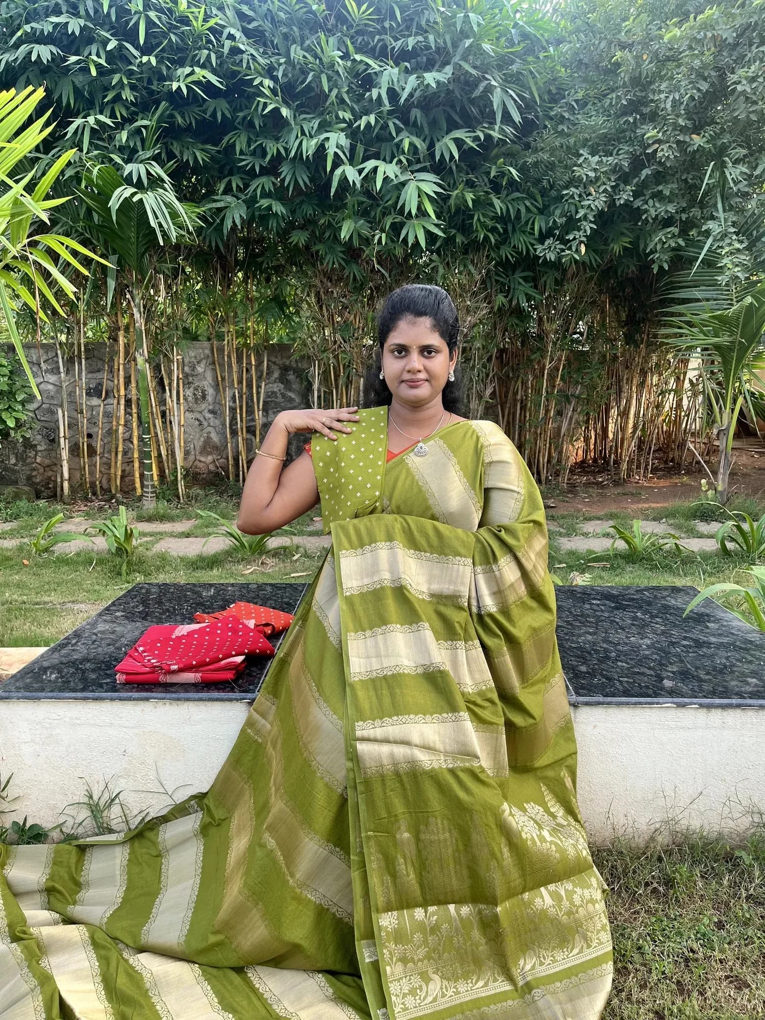 viscouse georgette(APPLE GREEN) - Image 4