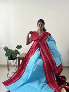 Sungadi cotton(BLUE WITH RED)