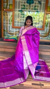 polka dots with temple border(VIOLET)