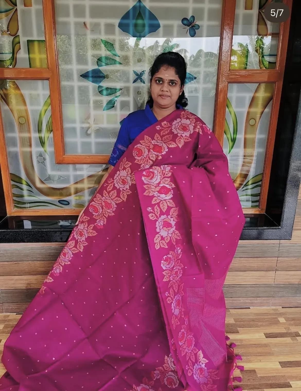 Jamdani silk(VIOLET) - Image 2