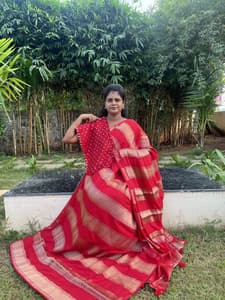 viscouse georgette(BRICK ORANGE)